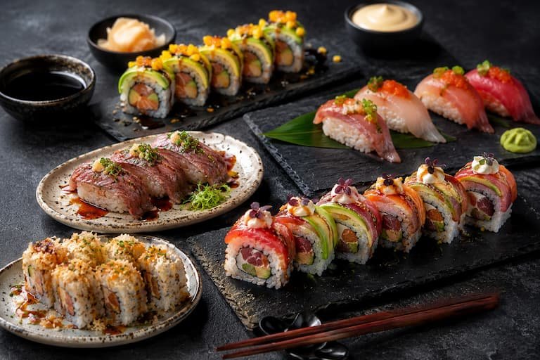 Sushi innovador: de entraña y wagyu a frutas y salsas nikkei