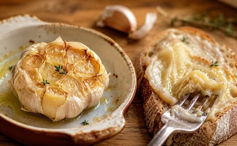 Ajo confitado al horno: una crema suave en 35 minutos