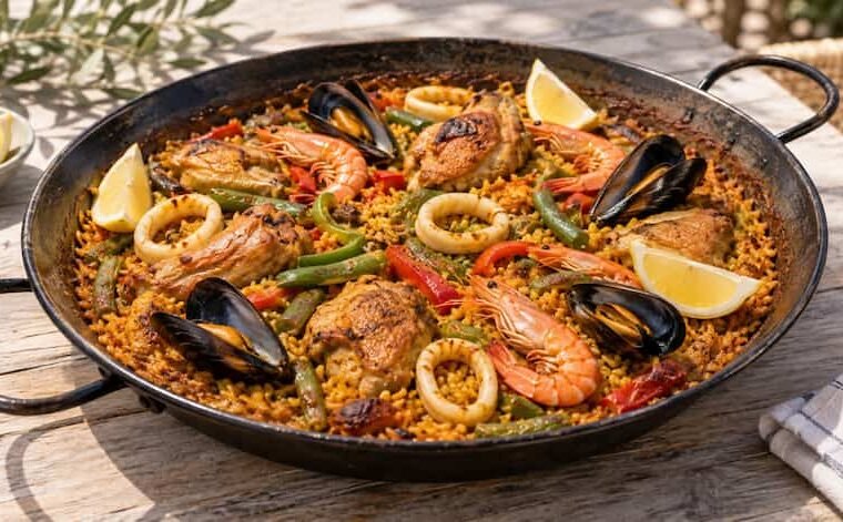 Paella mixta: el sofrito lento concentra todo el sabor