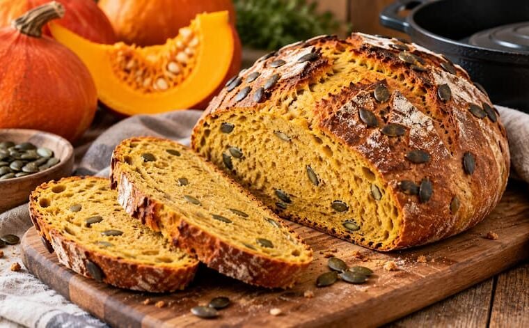 Pan de calabaza en olla: miga jugosa y corteza crujiente